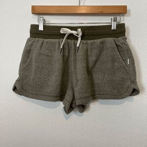 Feat Olive Green BlanketBlend Pull-On Lounge Shorts Women's Size Small